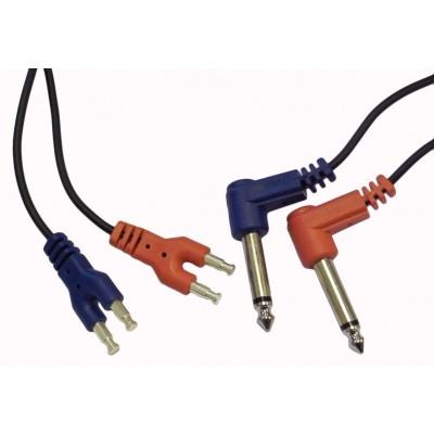 Kabel mit 2 x 6,3 mm mono Klinkenstecker, 90° Stecker für TDH39