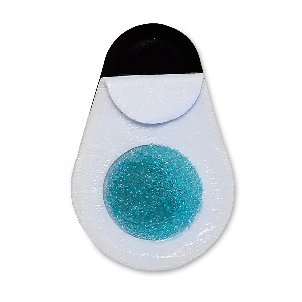 Electrodes à gel liquide avec connecteur excentré