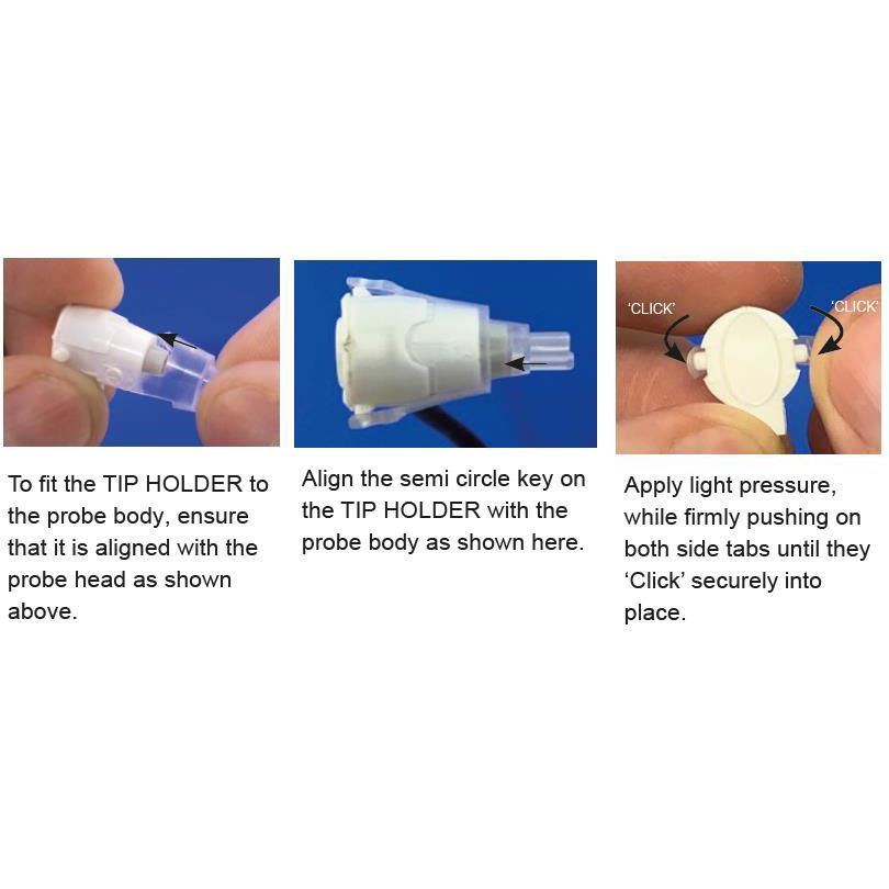 Probe tips for the XGD probe of Otoport devices from Otodynamics