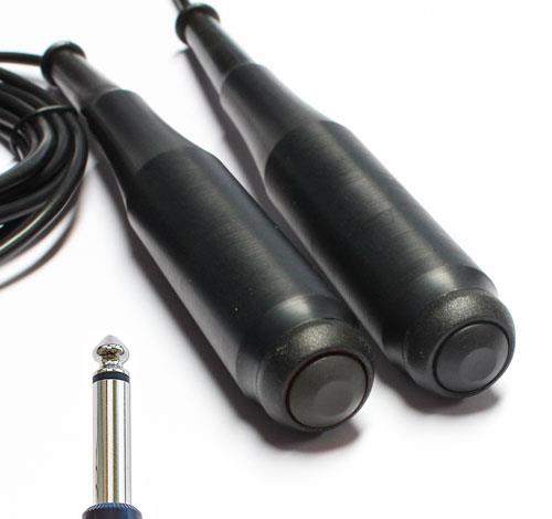 Patient answer button black with 6.3 mm mono jack, 2 metre cable