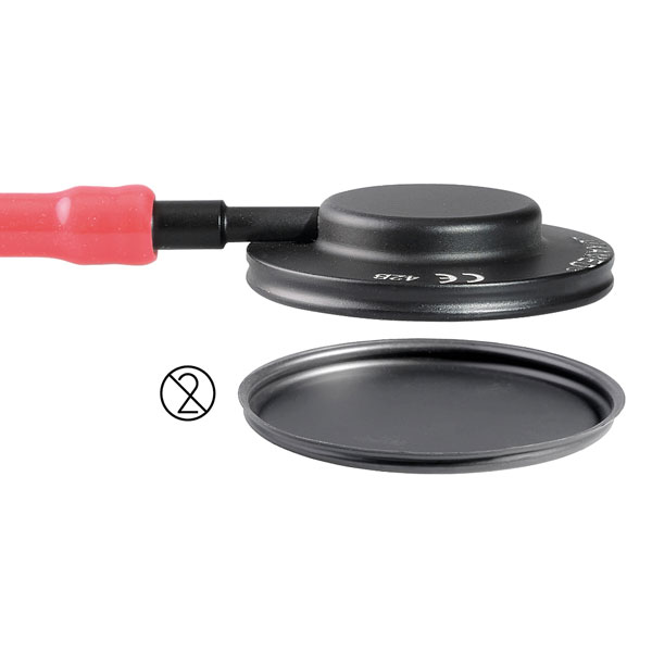 Stethoskop mit Einmal-Wechsel-Membran-System - rot - LuxaScope Sonus Flat Flex
