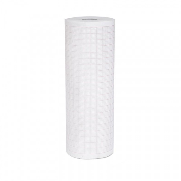 Papierrolle 114 mm breit, roter Millimeter-Druck