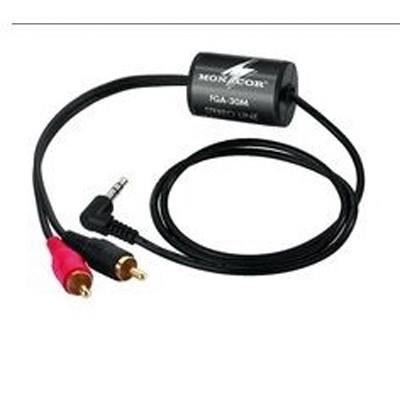 NF-Entstörfilter, 2x Cinch-Stecker auf 3,5-mm-Stereo-Klinkenstecker