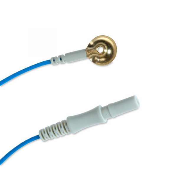 Cup Elektrodenkabel Gold, gestanzt, 1,5 mm DIN-Stecker