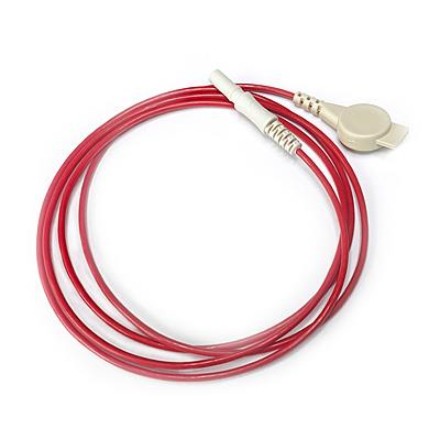 Elektrodenkabel, rot, 100 cm mit Druckknopfadapter und DIN-Stecker 
