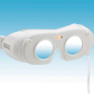 LED-Nystagmusbrille Typ 821-S mit Kabel und Netzteil, Farbe: weiß
