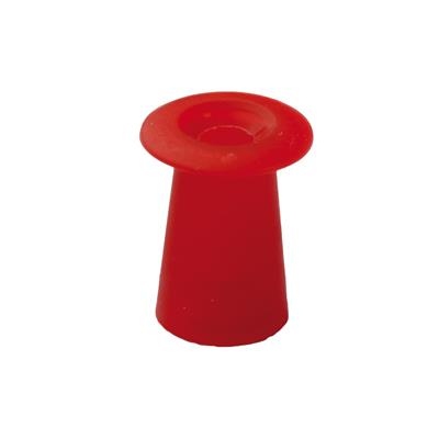 Ohrstöpsel mit geradem Schirm 9 mm, rot