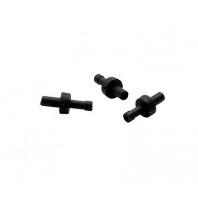 Schwarze Verbindungsstücke (Tube Connectors) für Einsteckhörer IP30