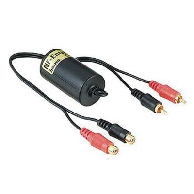 NF-Entstörfilter/Mantelstromfilter 1:1, 2 x Cinch-Stecker auf 2x Cinch-Buchse