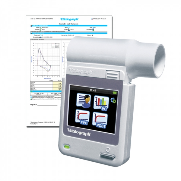 Vitalograph micro Hand-Spirometer mit pdf-Berichtssoftware