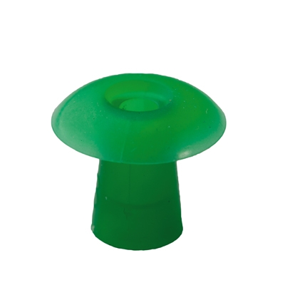 Ohrstöpsel mit geradem Schirm 13 mm, grün